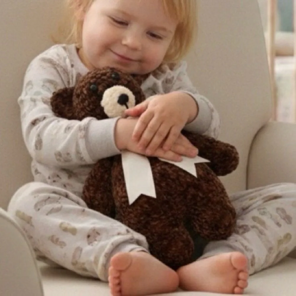 NWT Plushy Bear Handmade With Love Dark Brown